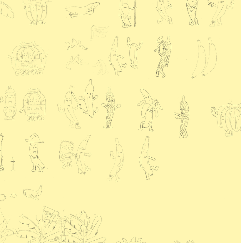 Banana Wars in Doodle-Style Vector Illustration course 3