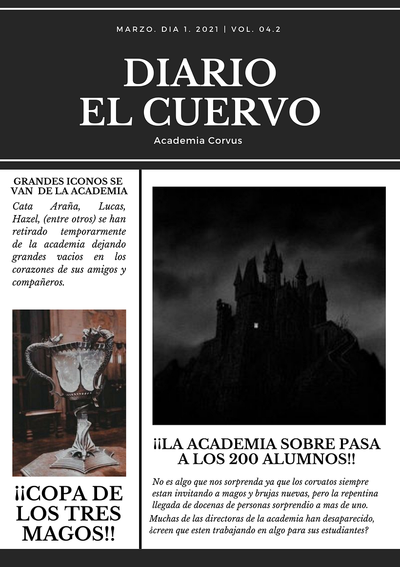 El cuervo || Portada del volumen 4 (Academia Corvus) 1
