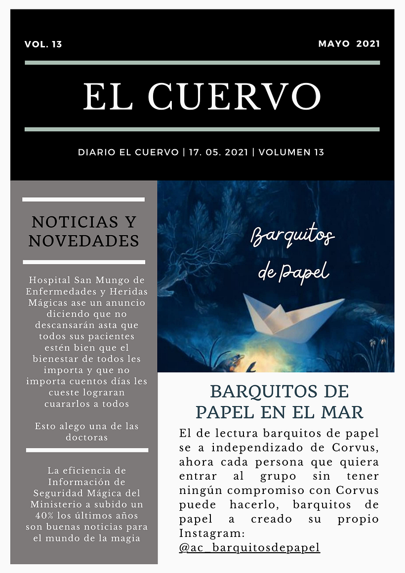 El cuervo || Portada del volumen 12 (Academia Corvus) 1