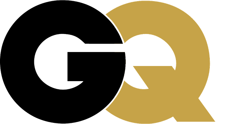 Retouched GQ Logo in Gold Pattern