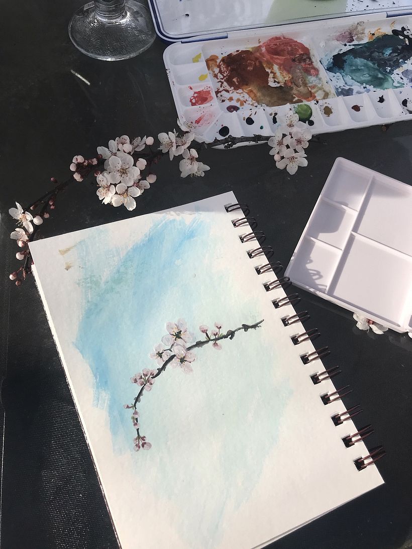 Plum blossom watercolor 1