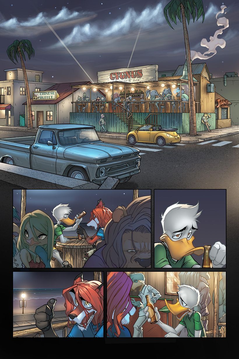 Nuestro protagonista Carlos esta hablando con su mejor amigo Louie (Color por Edgar Delgado)