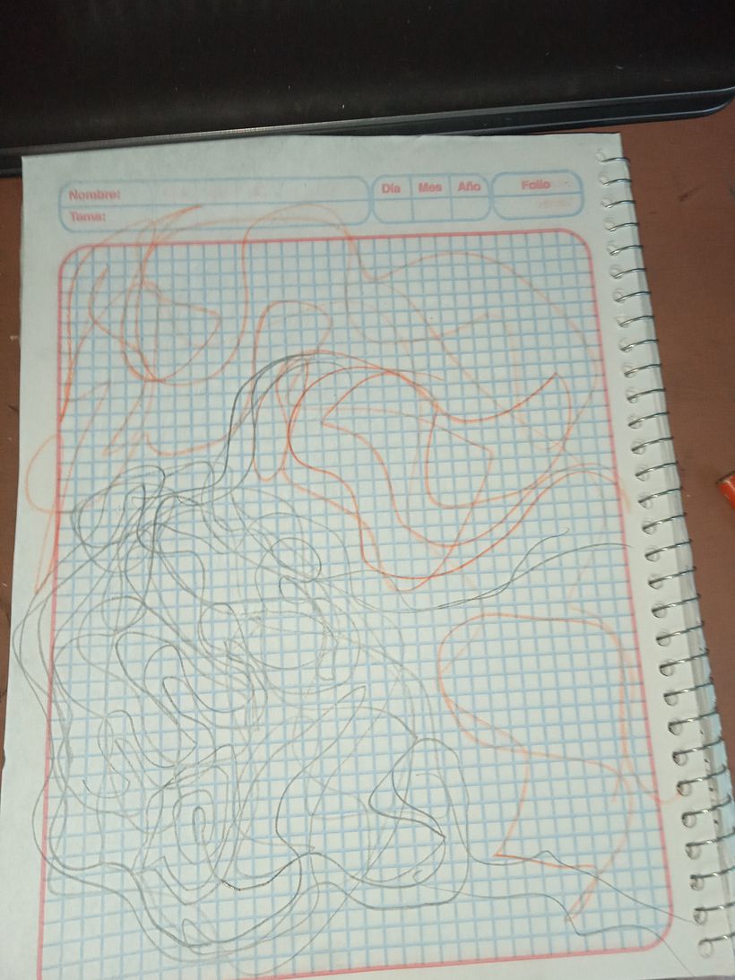 Unos garabatos muy extraños con mi hermana