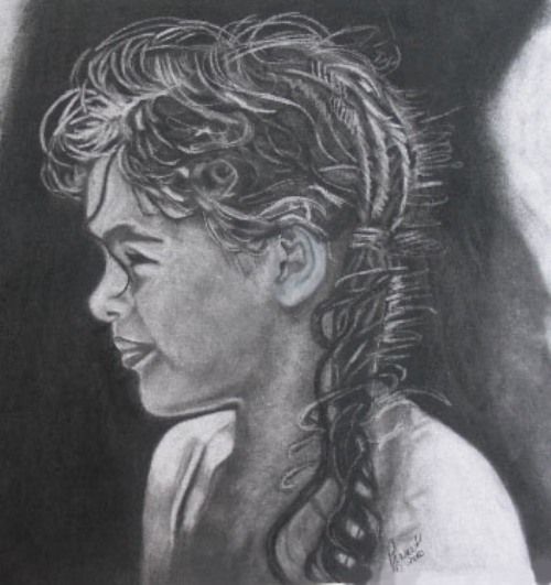 ‘That Look” - done in pastels and charcoal 5