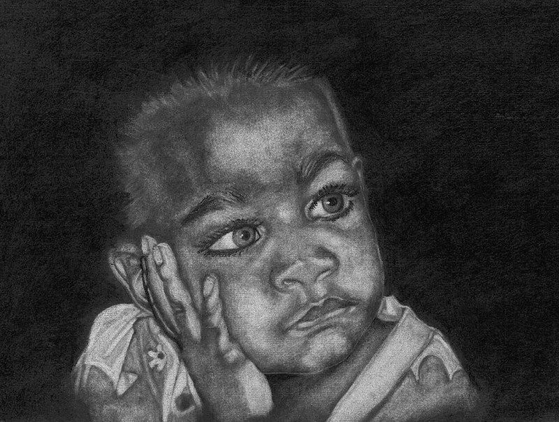 ‘That Look” - done in pastels and charcoal 7