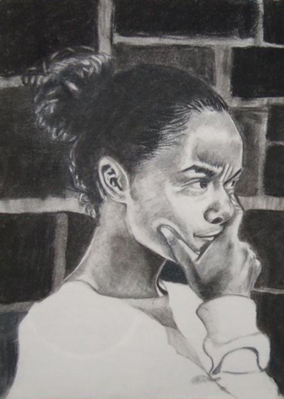 ‘That Look” - done in pastels and charcoal 8
