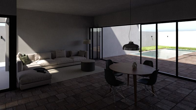Render interior de día