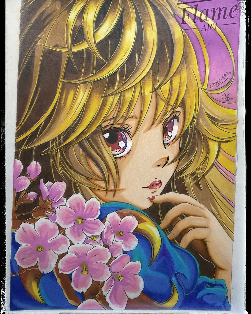 Mi Proyecto del curso: Coloreado con marcadores para dibujo manga 7