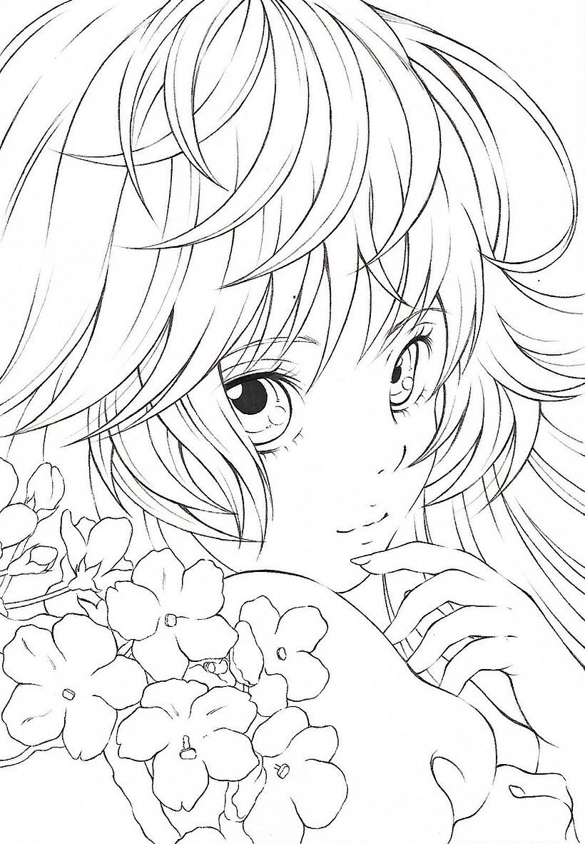 Mi Proyecto del curso: Coloreado con marcadores para dibujo manga 1