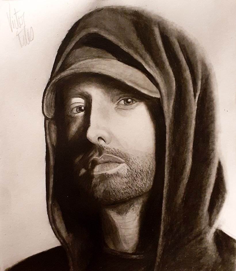 Retrato realista com lápis grafite 1