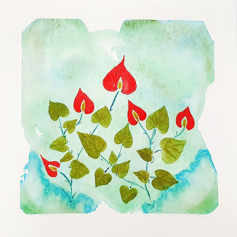 Anthurium in The Laws of Visual Perception: Unit, Weight, Balance and Movement course 1