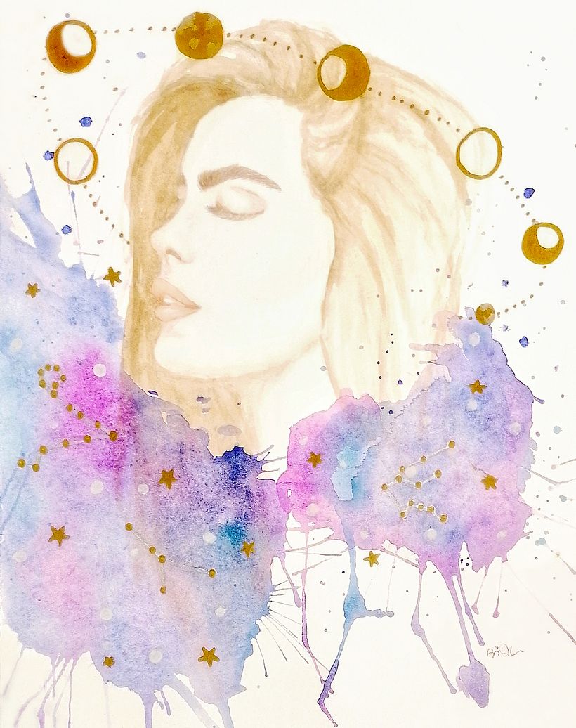 Mi Proyecto del curso: Retrato ilustrado en acuarela 3