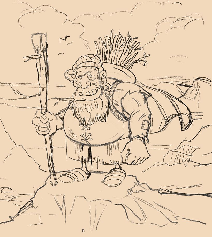 The final outdoor sketch