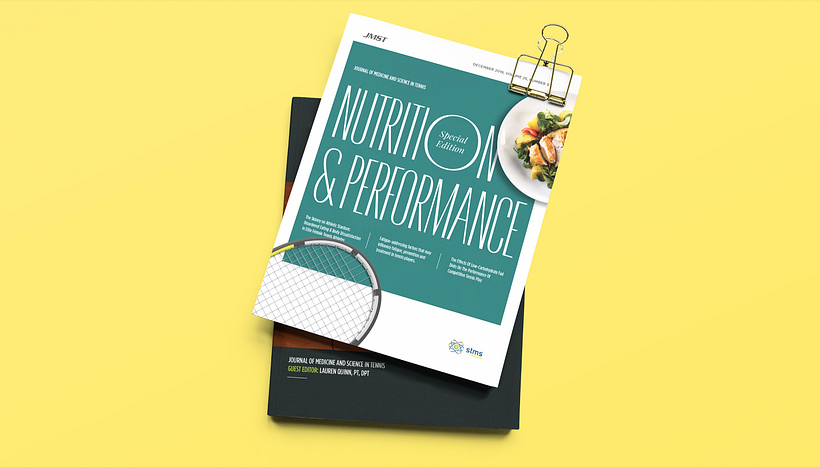 Lettering para el Journal of Medicine & Science in Tennis de Rebeca Anaya.