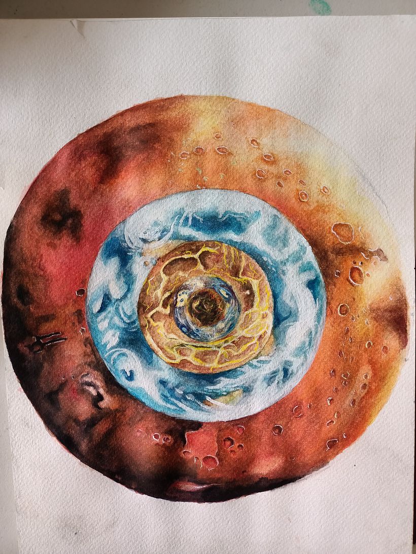 Planetas terrestres y el sol 