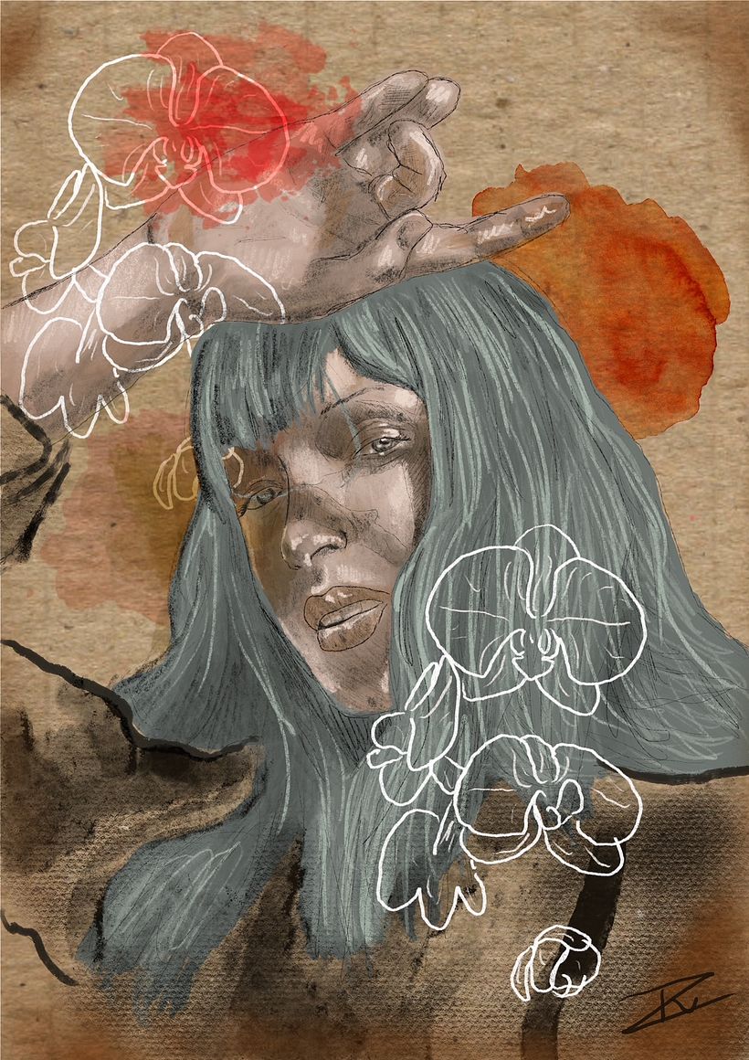 Meu projeto do curso: Retrato Ilustrado com Procreate 2
