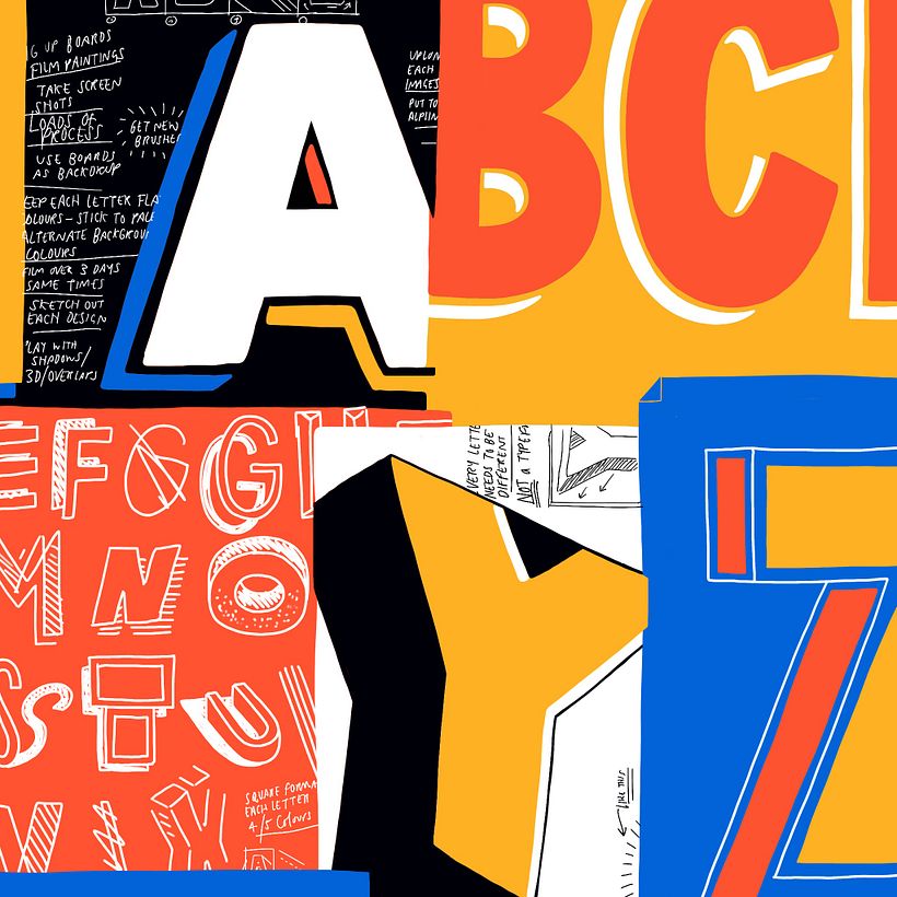 Lettering Sketchbook 'Collages' 7