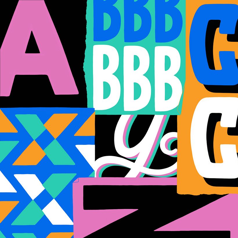 Lettering Sketchbook 'Collages' 6