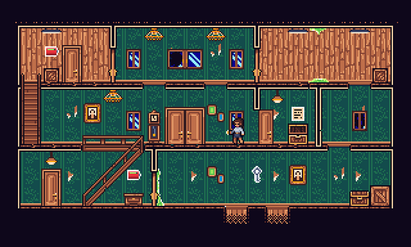 Mi Proyecto del curso - Creación de escenarios pixel art para videojuegos: Mansion tileset 4