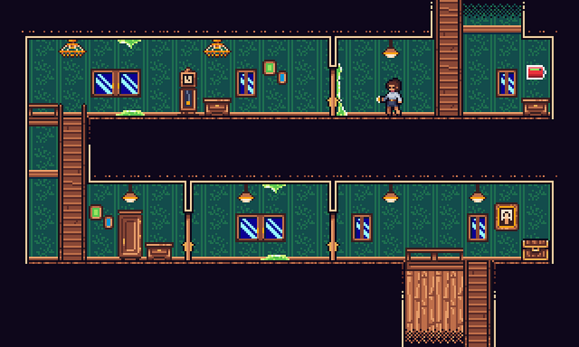 Mi Proyecto del curso - Creación de escenarios pixel art para videojuegos: Mansion tileset 5