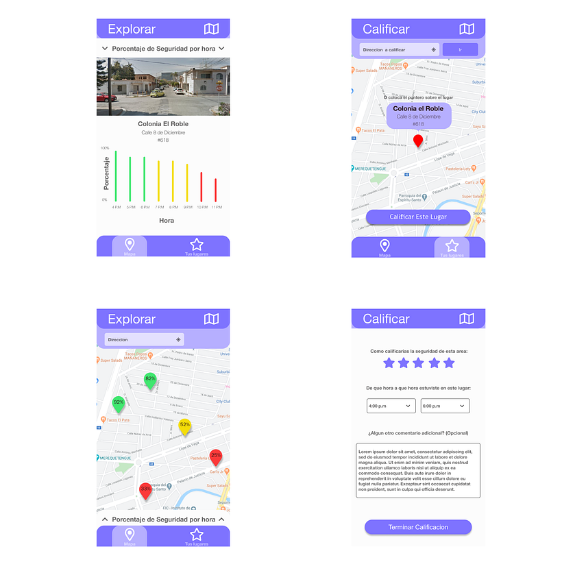 Rate Route - Aplicacion de "rating" de seguridad publica. 7