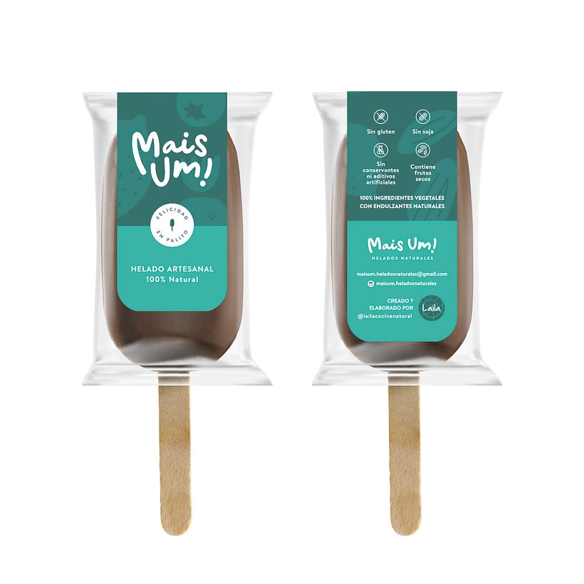 Diseño de identidad / Mais Um: Helados y Dulce de Coco veganos  9