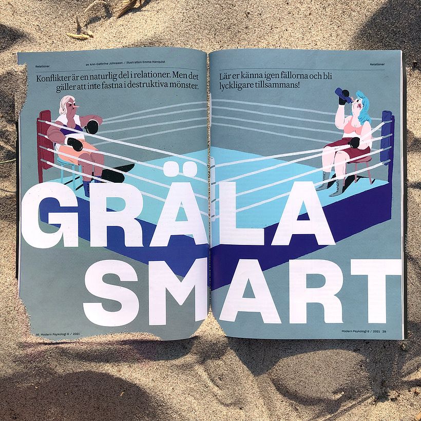 Editorial illustrations: Modern Psykologi 1