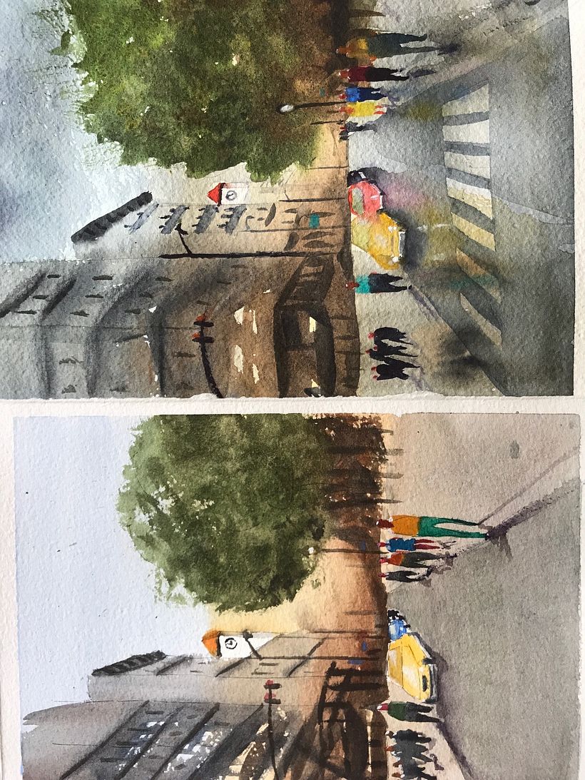 Mon projet du cours : Paysages urbains à l’aquarelle 1
