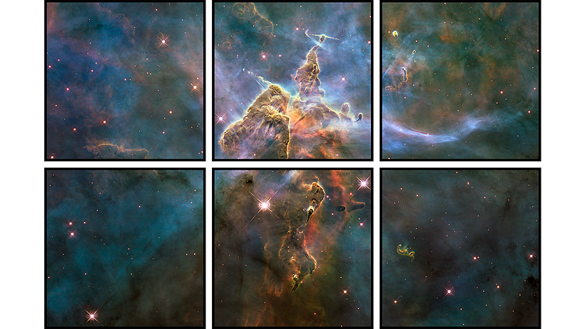 Puedes descargar e imprimir por partes la imagen de la nebula Carinab.