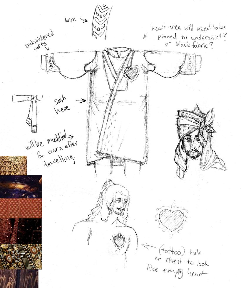 Design concepts & fabric samples for the Prince