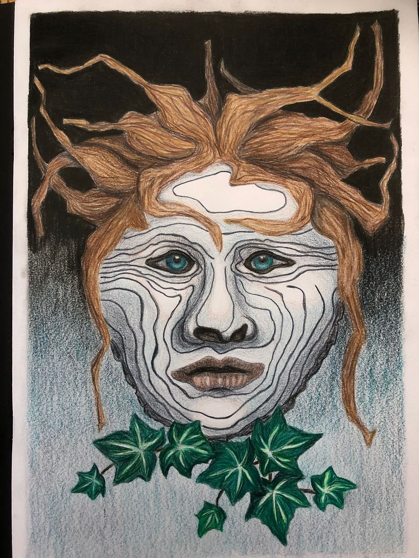 My project in Chiaroscuro Creative Portrait with Pencils course 5