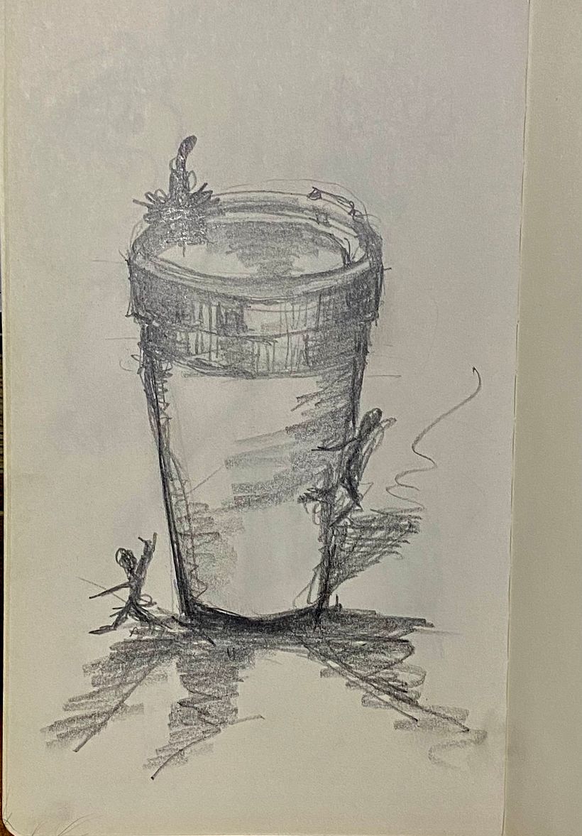 Drawing my mug while working from home 1