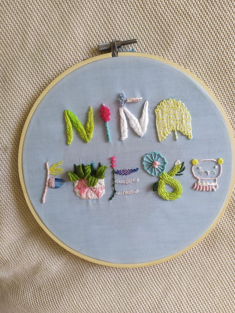 My project in Introduction to Raised Embroidery course 2