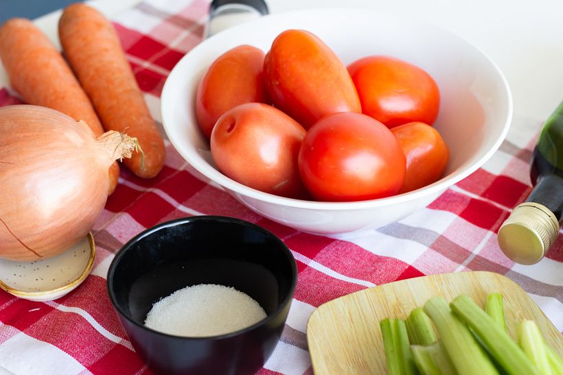 Mise en place de Tomate - para blog de comida