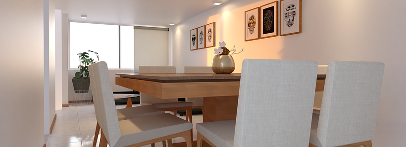 Mi Proyecto del curso: Render de interiores con SketchUp y V-Ray Next 4