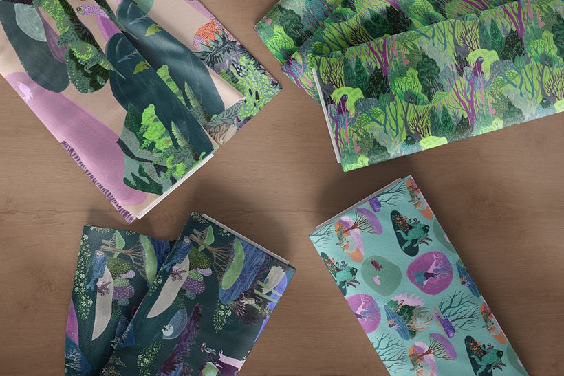 My project in Illustrated Pattern Design course - Diseño
