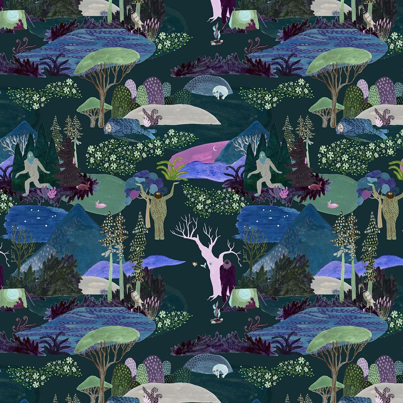 My project in Illustrated Pattern Design course - Diseño