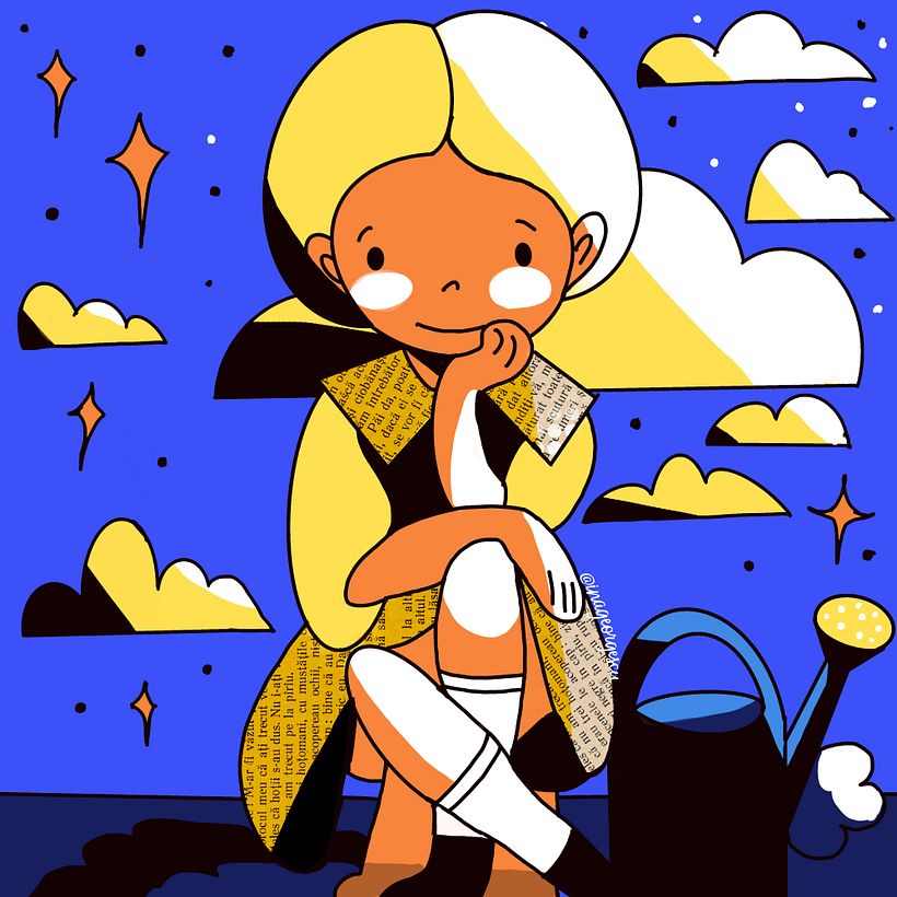 Inspirada en un cuadro de Maxfield Parrish