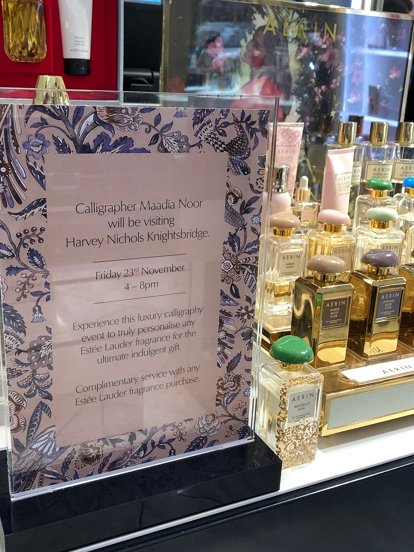 A collaboration with Estée Lauder, AERIN at Harrods, Harvey Nichols and Selfridges 11