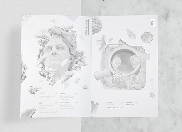 ATRIO BIANCO | Menu Bianco Osteria - Illustrazione tradizionale
