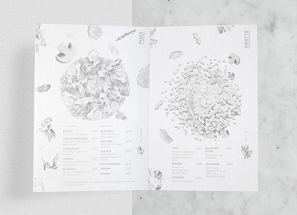 ATRIO BIANCO | Menu Bianco Osteria - Illustrazione tradizionale