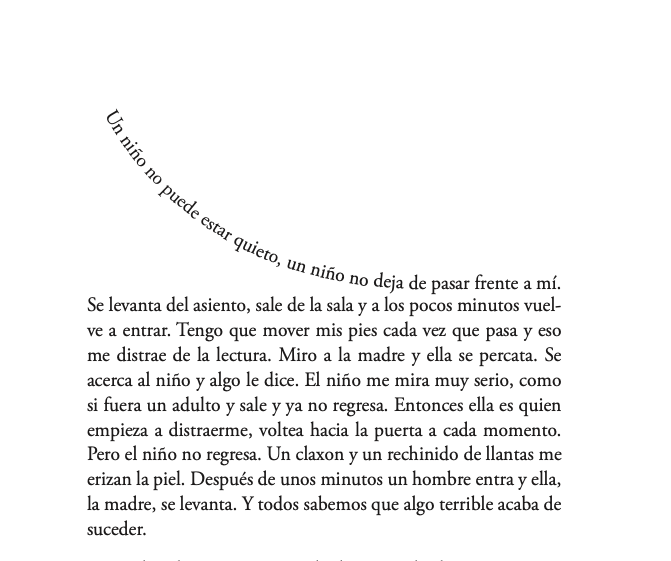 Diseño de interiores de Luis Fernando Ortega para La Geometría Absoluta, de Mario Heredia