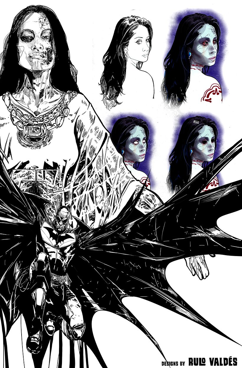 En exclusiva, los bocetos de Rulo de Batman y los fantasmas con los que se topará en CDMX.