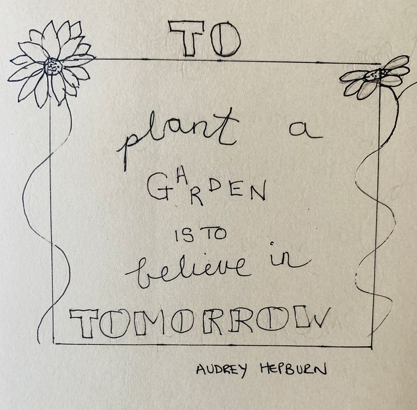 Theme of my bullet journal is flowers out that month