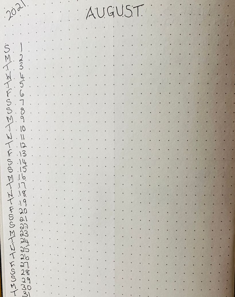 August calendar