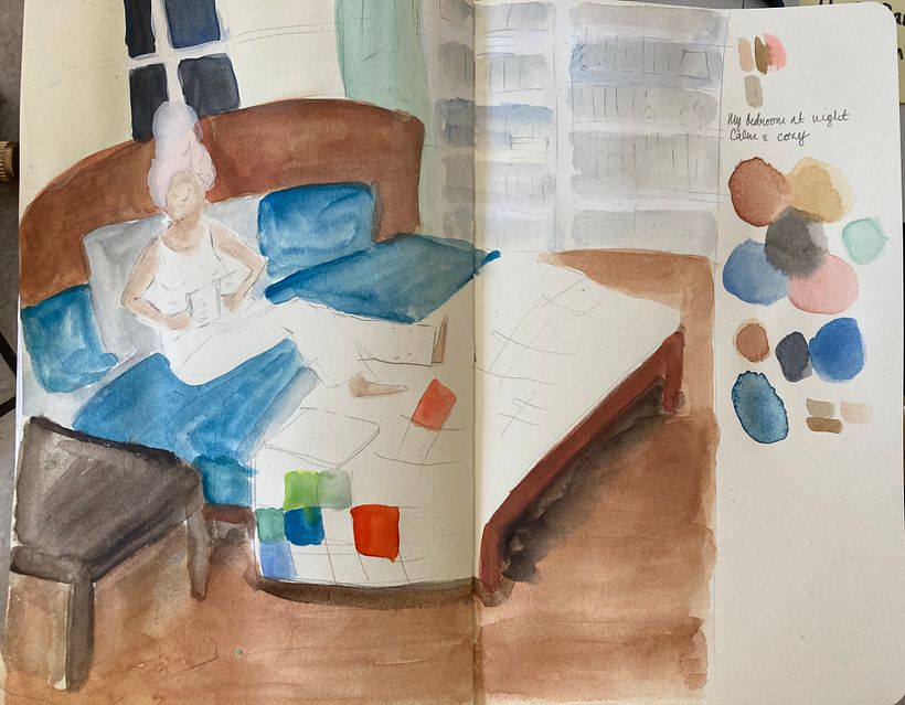 first layer of watercolor