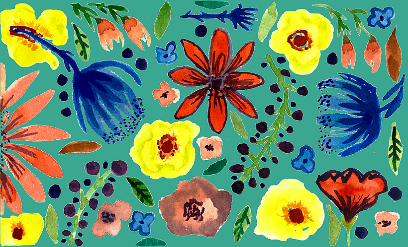  My first floral pattern design
