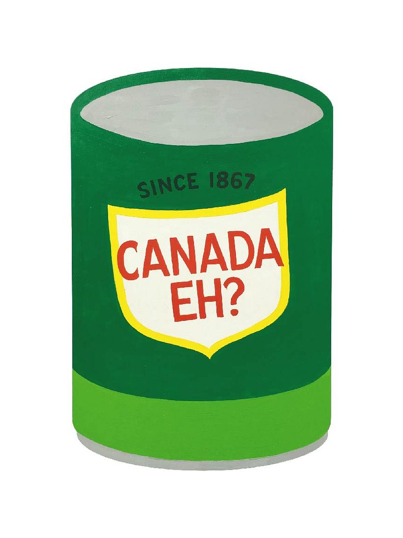 Pop art Canadiana, hand-painted with acrylic and One Shot enamel paint on 1/4" baltic birch