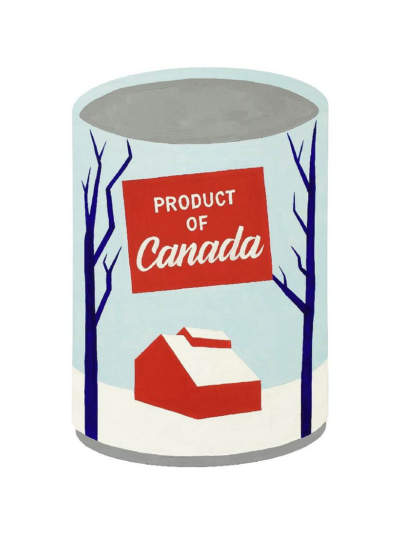 Pop art Canadiana, hand-painted with acrylic and One Shot enamel paint on 1/4" baltic birch