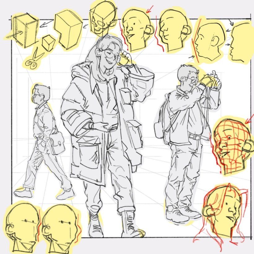 My project in Basic Principles of Drawing People from Imagination course 4
